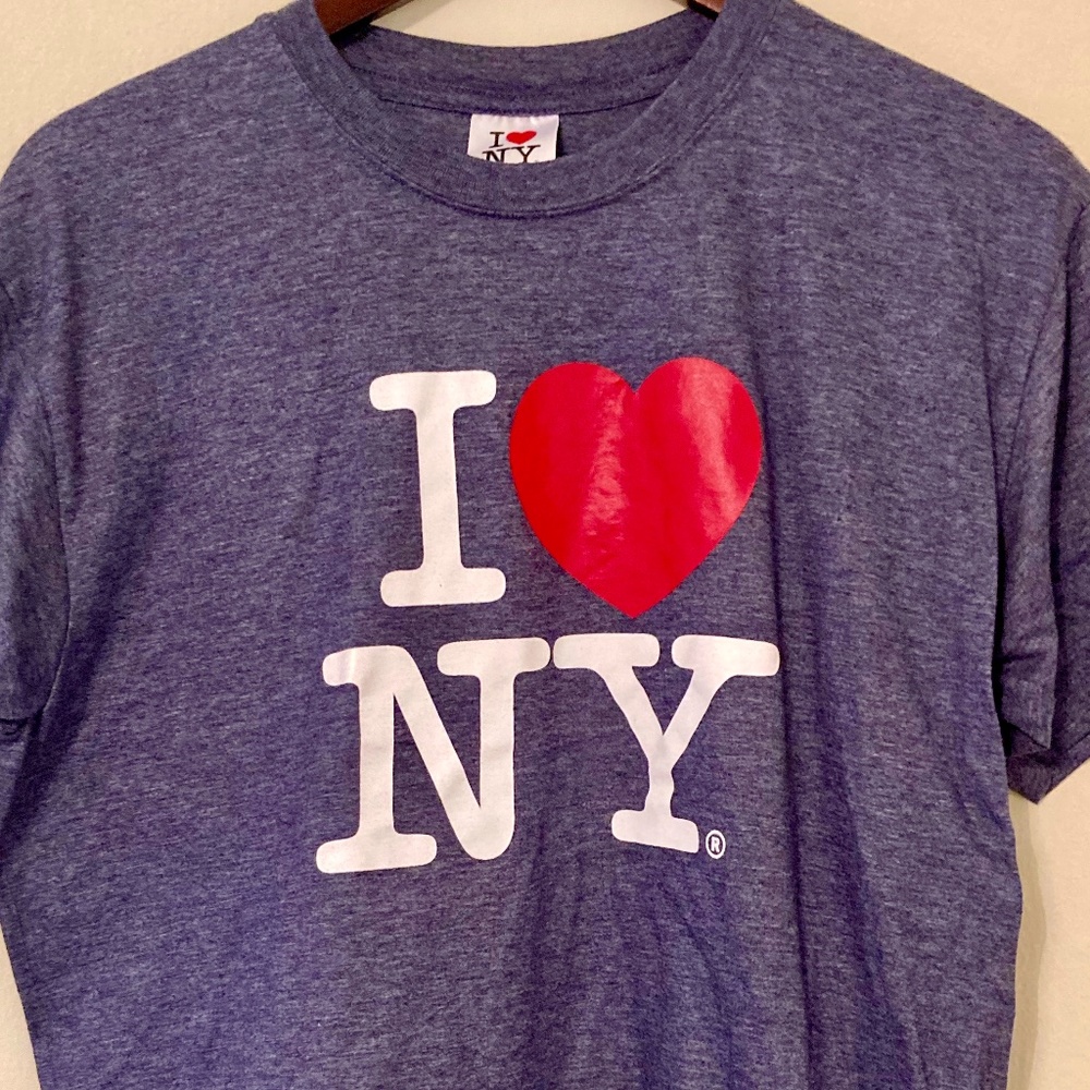 Large Blue/Grey I Love New York Official Shirt